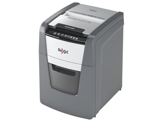Rexel Optimum Auto+ 100X Automatische Papiervernietiger, P4 Cross-Cut Snippers, 34L, 100 Vellen, Zwart artikel afbeelding