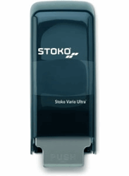 Stoko Vario Ultra dispenser, kunststof, afmeting 135x135x330mm, kleur zwart artikel afbeelding