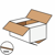 Kartonnen doos 186x124x088 mm, wit, enkelgolf 3 mm, Fefco 0201 artikel afbeelding