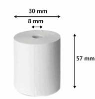 Telrollen 57 mm, 11 meter thermisch (8 mm kern)