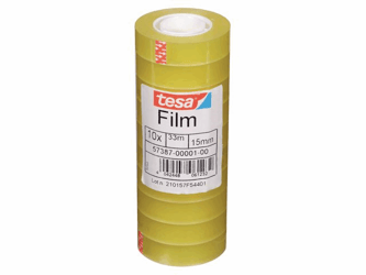tesa® Standaard plakband 15 mm x 33m Asgat 25 mm (pak 10 x 33 meter) artikel afbeelding