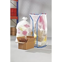LDPE-afvalzakken inhoud 400 l, l x b x h = 600x450x1600 mm 60 µm, transparant, VE = 100 stuks
