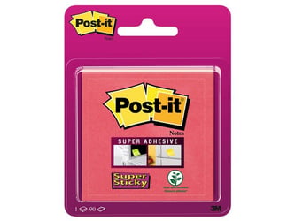 Post-it® Super Sticky Zelfklevend Notitieblok, 76 x 76 mm, Roze artikel afbeelding