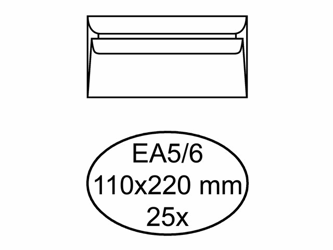 ENVELOP QUANTORE BANK EA5/6 110X220 80GR ZK WIT  artikel afbeelding