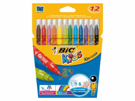 Kleurstiften BicKids kid couleur medium assorti etui à 12 stuks