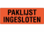 Gevarenetiket A6, 90X48mm rood opdruk zwart. Bedrukking Paklijst Ingesloten artikel afbeelding