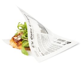 Vetdicht papieren zakje News Paper 2 open zijdes, 170 x 170 mm
