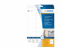 Etiket HERMA 9532 63.5x33.9mm weerbestendig wit 240st