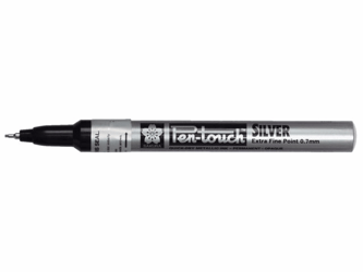 VILTSTIFT BRUYNZEEL PEN-TOUCH EF ZILVER artikel afbeelding