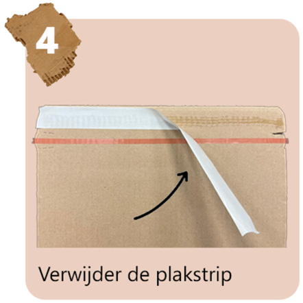 Verwijder de plakstrip