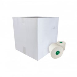 Toiletpapier met dop 1 laags, 150 meter, recycled tissue voorzien van ECO en FSC keurmerk.