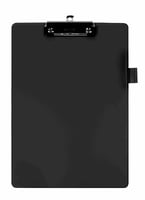 Klembord Quantore A4 staand PVC zwart met 100mm klem + penlus