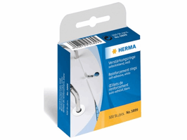 Herma versterkingsringen diameter 12 mm wit folie op rol (pak 500 stuks)