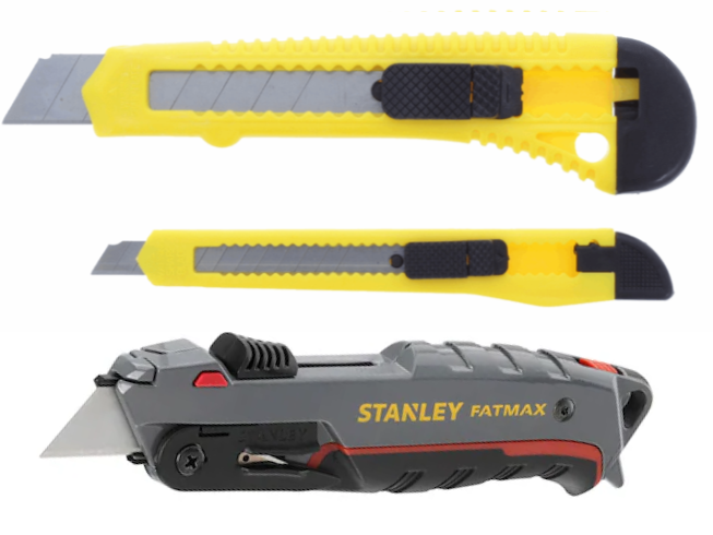 Afbreekmessen, Stanleymessen en reservemesjes