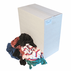 Poetslappen BTRO - bonte tricot lappen origineel in 10 kg doos artikel afbeelding