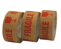 Papieren Tape ECO 50mm breed x 50mtr. Fragile Glas. Pak 6 rol
