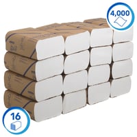 Handdoek Scott m-vouw 1laags 20.3x24cm wit 16x250st 3749