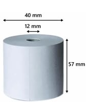 Pinrollen 57x40x12, 17,5 meter, thermorollen wit