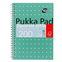 Notitieboek Pukka Jotta A5 ruit 5x5mm 200 pagina's 80gr groen