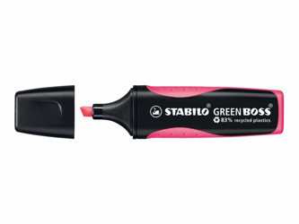 Stabilo Tekstmarker GREEN BOSS 2 - 5 mm, roze (doos 10 stuks) [PAK10ST] artikel afbeelding