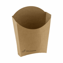 FSC® kraft/PLA frites scoop cup 90x132x130mm artikel afbeelding
