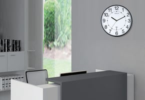 Unilux Maxi WAVE Wandklok, Radiografisch, ø 37,5 cm, Grijs, Zwart