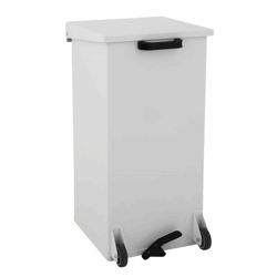 Mobiele afvalbak voor kringloopmateriaal inhoud 110 l, b x h x d = 390x800x390 mm wit, zonder binnenemmer artikel afbeelding