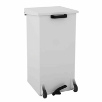 Mobiele afvalbak voor kringloopmateriaal inhoud 110 l, b x h x d = 390x800x390 mm wit, zonder binnenemmer
