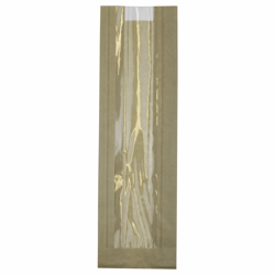 Kraft/PLA vensterzak 10x32,5x(2x3)cm artikel afbeelding