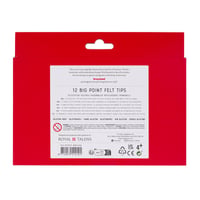 Viltstift Bruynzeel Kids big point blister à 12 kleuren