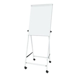Flipchart MAULoffice, mobiel met vier poten hoogte 2015 mm, paneelhoogte 1000 mm wit
