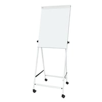 Flipchart MAULoffice, mobiel met vier poten hoogte 2015 mm, paneelhoogte 1000 mm wit