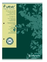 Cursusblok Clairfontaine Forever Calligraphe A4 2-gaats lijn 100 vel 70gr groen