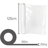 LDPE Folie 120cm x 100 mt. 20 micron.