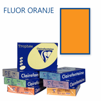 Clairefontaine Trophee kopieerpapier A4 210x297 80 g/m². Kleur: Fluor oranje. Artikelcode: 2978 (Doos à 5 Pak à 500 Vel)