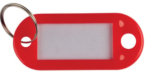 Sleutellabel 50x12mm rood/pk 10