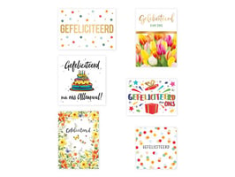Wenskaart felicitaties/pk6