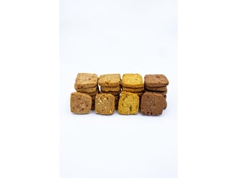 De Koekfabriek Koekjes Mix, 4 smaken, Chocolate Chip, Kaneel, Havermout Gember, Hazelnoot Speculaas (pak 1000 gram) artikel afbeelding