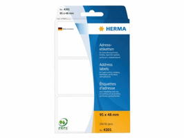 Etiket HERMA adres 4301 95x48mm 250 stuks zig-zag