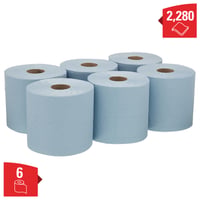 Poetsrol KC WypAll 7302 L20 2-laags 18,3cmx144m 380vel blauw
