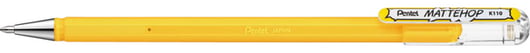 Gelschrijver Pentel Mattehop K110 geel 0.5mm