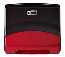 Tork Gevouwen Reinigingsdoek Dispenser Kunststof Zwart/Rood W4 nr. 654008