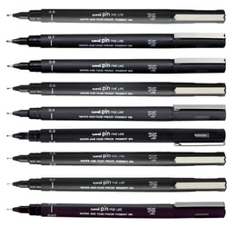 Fineliner Uni-ball Pin 0.8mm zwart