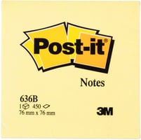 Memoblok 3M Post-it 636 76x76mm kubus geel
