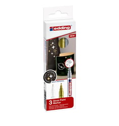 Viltstift edding 751 lakmarker metallic set à 3 stuks assorti artikel afbeelding