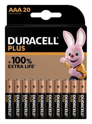Batterij Duracell Plus 20xAAA artikel afbeelding