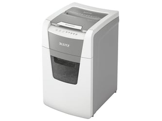 Leitz IQ Auto+ Office 150 Automatische Papiervernietiger, P4 Cross-Cut Snippers, 44L, 150 Vellen, Wit artikel afbeelding