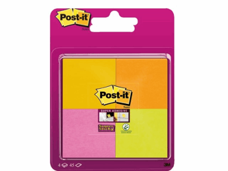 MEMOBLOK 3M POST-IT 6910 SUPER STICKY 51X51MM ASS artikel afbeelding