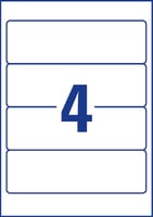 Rugetiket Avery Zweckform breed 59x192mm zelfklevend wit