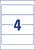 Rugetiket Avery Zweckform breed 59x192mm zelfklevend wit